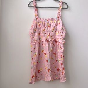 Floral Pink Sleeveless Dress